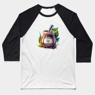 Yerba Mate Argentina Flag Baseball T-Shirt